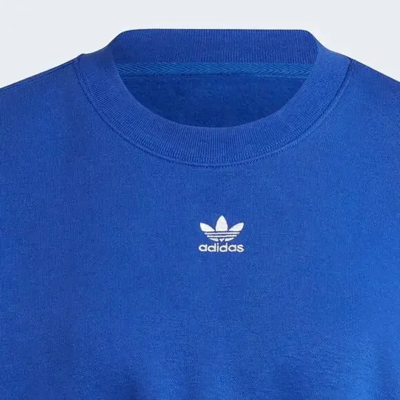 Adidas Women's Small Adicolor Essentials Fleece Crew Sweatshirt Semi Lucid Blue - Picture 5 of 5